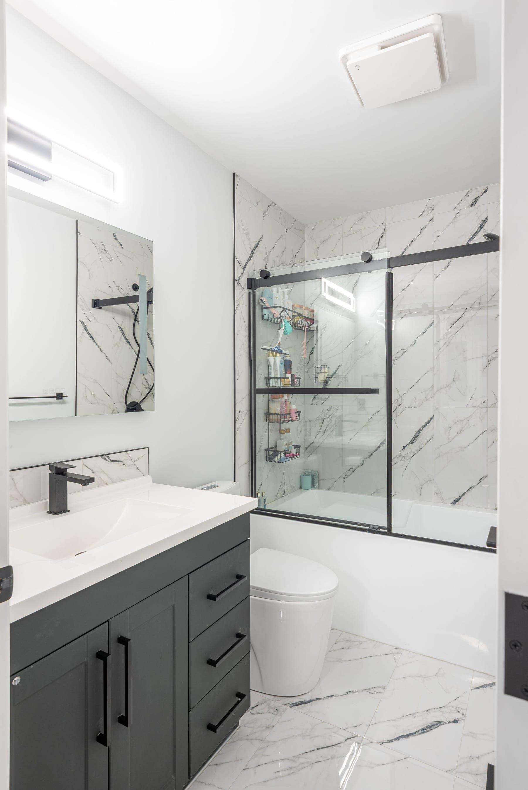 Contemporary bathroom renovation Calgary