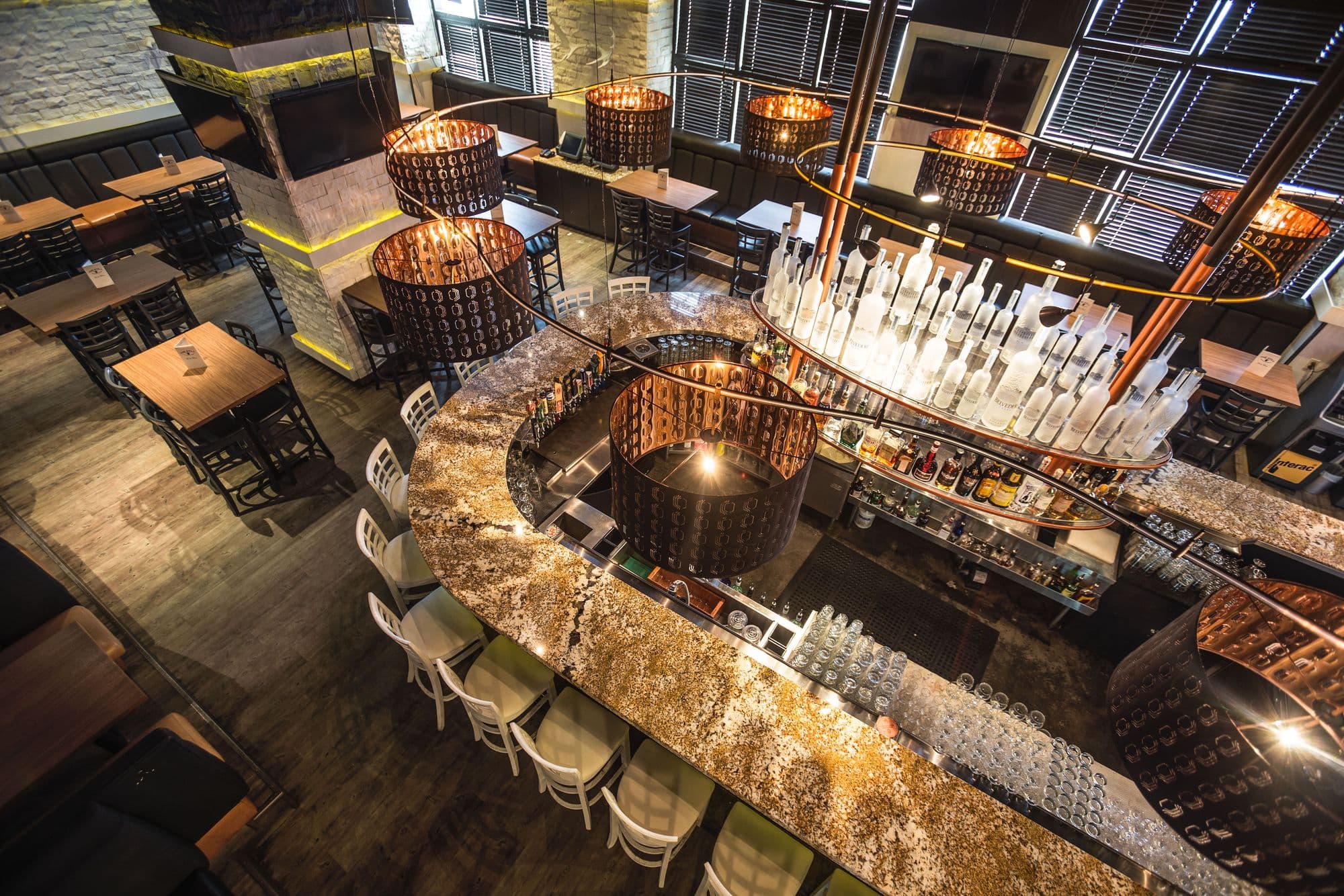 Downtown restaurant interior design Calgary