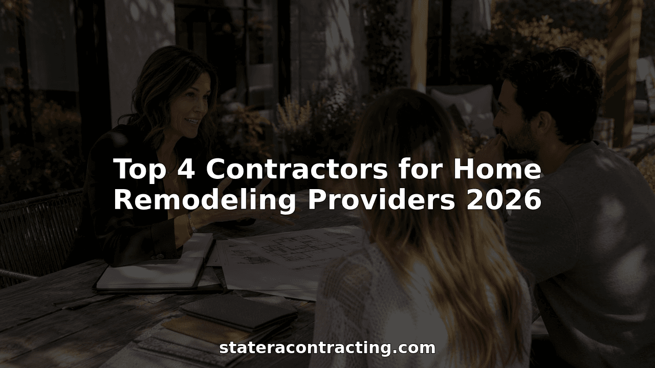 Top 4 Contractors for Home Remodeling Providers 2026