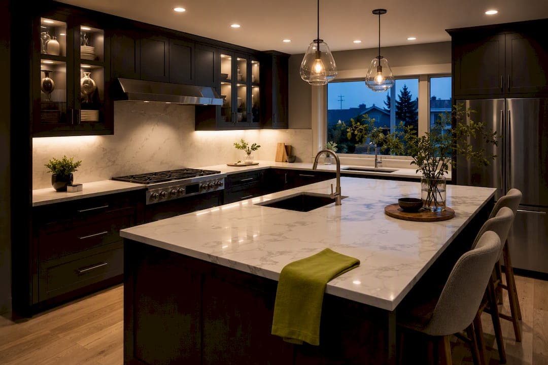 Contractor Ready Kitchen Lighting Plan: 70–100 lm/sq ft, Three Layer System
